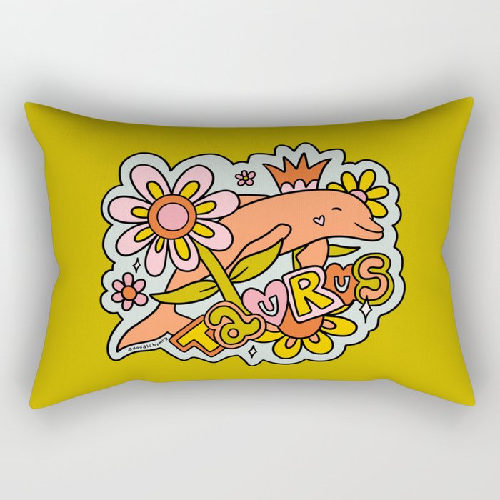 Taurus Dolphin Rectangular Pillow Gallery Image 2