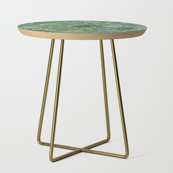 Greenish starry lunar sky Side Table Gallery Image 1