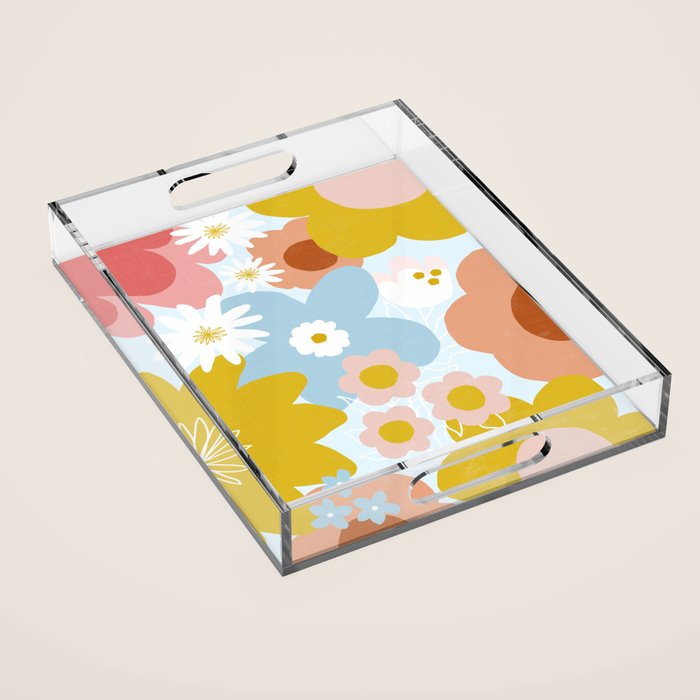 Bohemian bloom Acrylic Tray Gallery Image 1