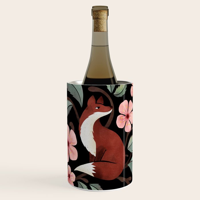Fox in Cherry Blossoms Wine Chiller Gallery Image 1