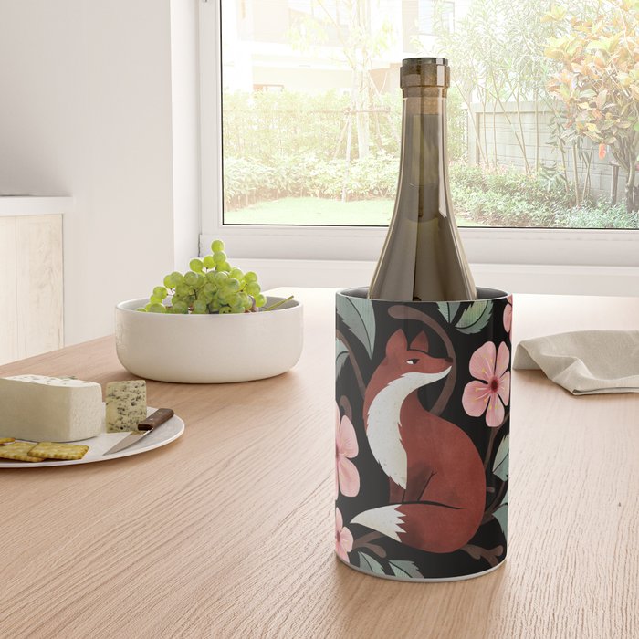 Fox in Cherry Blossoms Wine Chiller Gallery Image 4