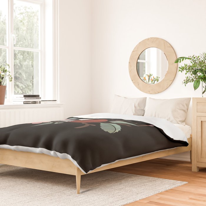 Fox in Cherry Blossoms Duvet Cover Gallery Image 2
