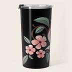 Fox in Cherry Blossoms Travel Mug Gallery Image 3