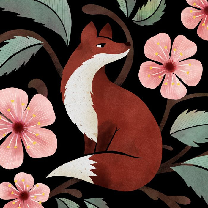 Fox in Cherry Blossoms Coffee Mug Gallery Image 2