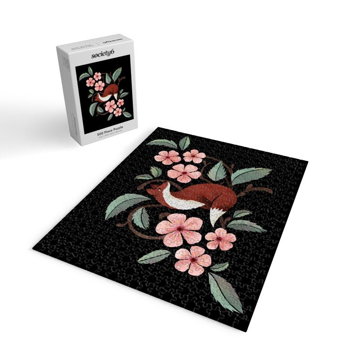 Fox in Cherry Blossoms Jigsaw Puzzle Gallery Image 2