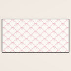 Bows & Ribbons Pattern I Pastel Pink Desk Mat Gallery Image 3
