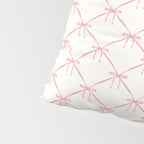Bows & Ribbons Pattern I Pastel Pink Pillow Sham Gallery Image 4