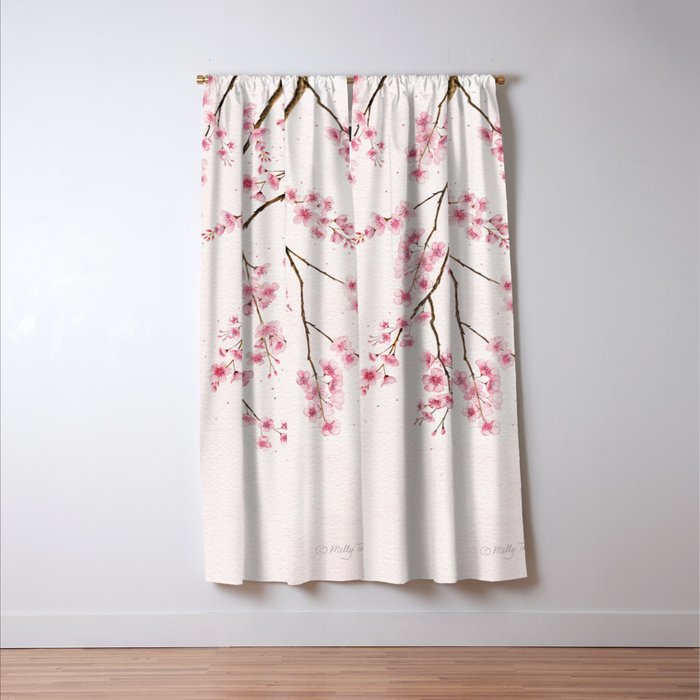 Can You Feel Spring? - Cherry Blossom  Window Curtain Gallery Image 3