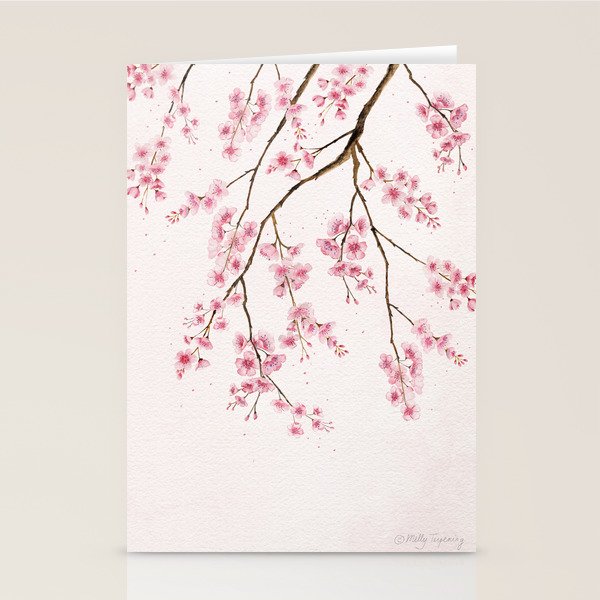 Can You Feel Spring? - Cherry Blossom  Stationery Card Gallery Image 2