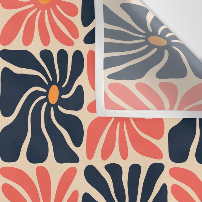 Vintage hippie flower art pattern Wall Tapestry Gallery Image 3