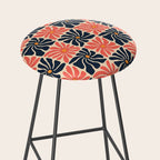 Vintage hippie flower art pattern Stool Gallery Image 2