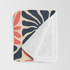 Vintage hippie flower art pattern Throw Blanket Gallery Image 3