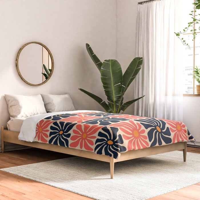 Vintage hippie flower art pattern Comforter Gallery Image 2