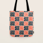 Vintage hippie flower art pattern Tote Bag Gallery Image 1