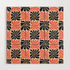 Vintage hippie flower art pattern Wood Wall Art Gallery Image 1
