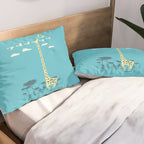 I'm like a bird (blue) Pillow Sham Gallery Image 2