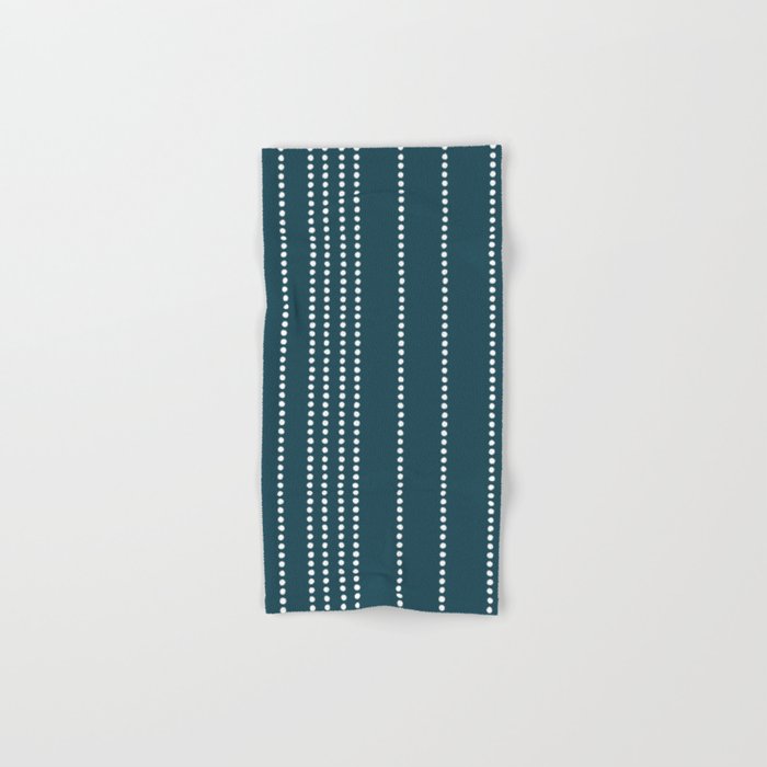 Ethnic Spotted Stripes in Teal Bath Towel Gallery Image 1