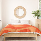 Bold Orange Modern Retro Liquid Swirl Abstract Pattern Duvet Cover Gallery Image 3