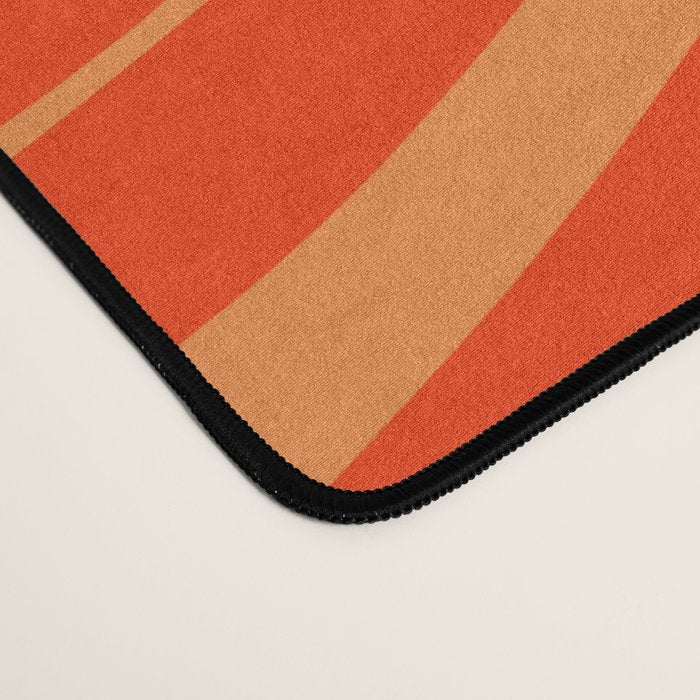 Bold Orange Modern Retro Liquid Swirl Abstract Pattern Desk Mat Gallery Image 4