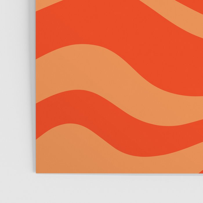 Bold Orange Modern Retro Liquid Swirl Abstract Pattern Poster Gallery Image 3