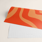Bold Orange Modern Retro Liquid Swirl Abstract Pattern Wrapping Paper Gallery Image 2