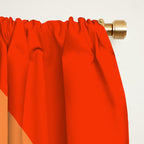 Bold Orange Modern Retro Liquid Swirl Abstract Pattern Window Curtain Gallery Image 2
