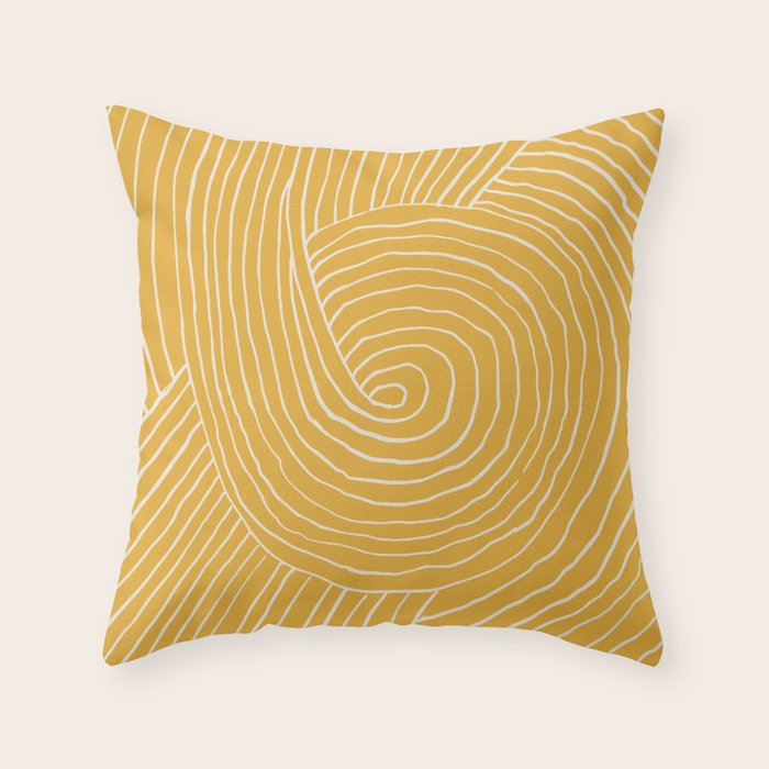Strokes 02: Tulip Yellow Edition  Throw Pillow Gallery Image 1