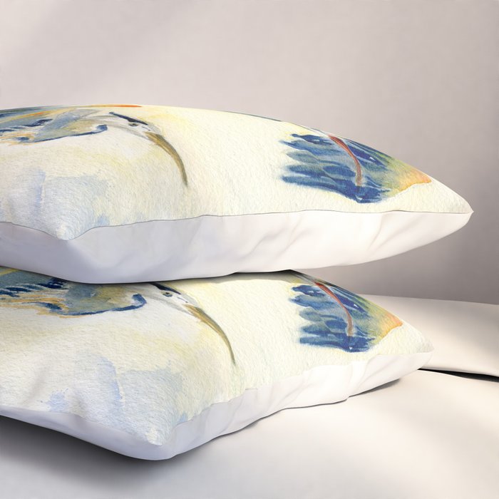 Flying Together - Great Blue Heron Pillow Sham Gallery Image 3