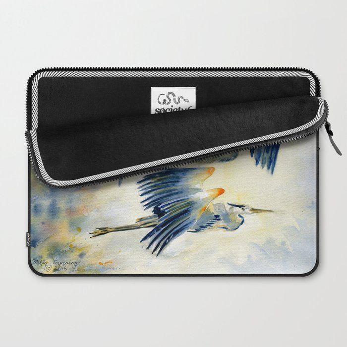 Flying Together - Great Blue Heron Laptop Sleeve Gallery Image 2