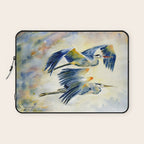 Flying Together - Great Blue Heron Laptop Sleeve Gallery Image 1