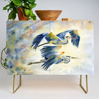 Flying Together - Great Blue Heron Credenza Gallery Image 1