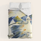 Flying Together - Great Blue Heron Comforter Gallery Image 6