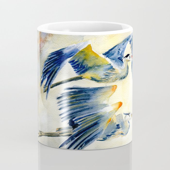 Flying Together - Great Blue Heron Coffee Mug Gallery Image 4