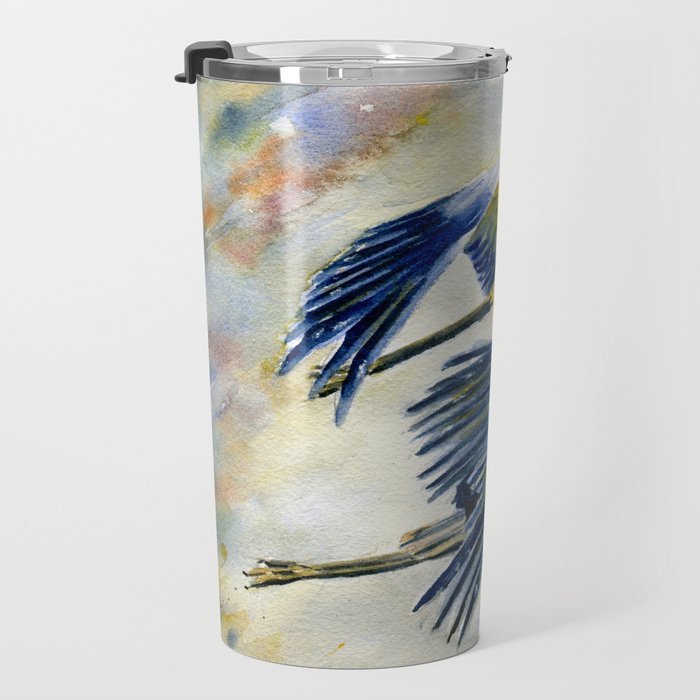 Flying Together - Great Blue Heron Travel Mug Gallery Image 3
