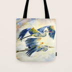 Flying Together - Great Blue Heron Tote Bag Gallery Image 1