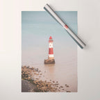 Beachy head lighthouse at Seven Sisters in the UK - coastal heritage - summer travel photography Wrapping Paper Gallery Image 1