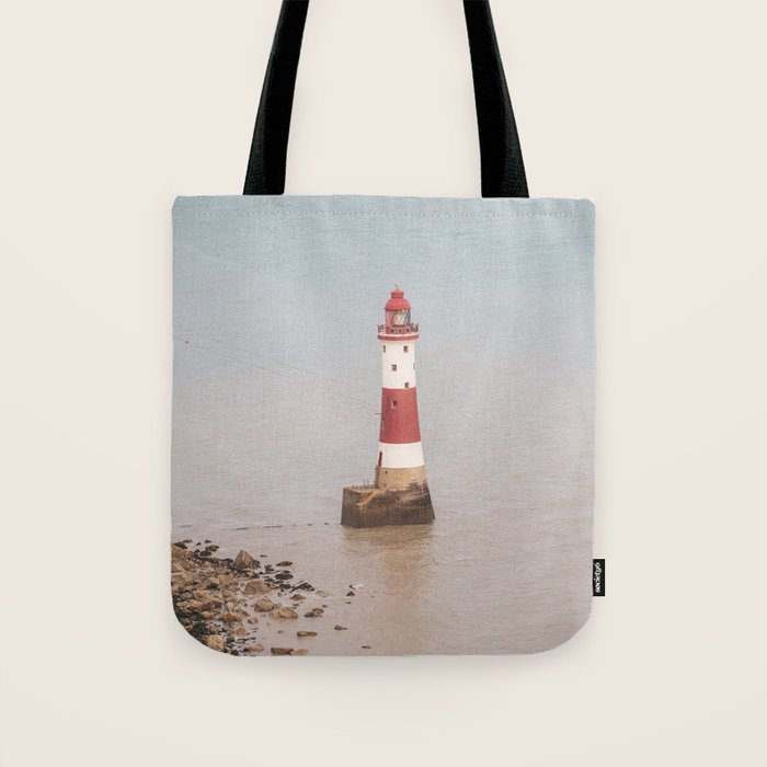 Beachy head lighthouse at Seven Sisters in the UK - coastal heritage - summer travel photography Tote Bag Gallery Image 1