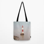 Beachy head lighthouse at Seven Sisters in the UK - coastal heritage - summer travel photography Tote Bag Gallery Image 2