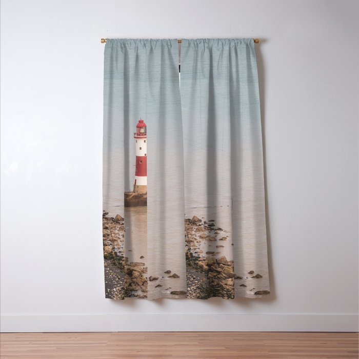 Beachy head lighthouse at Seven Sisters in the UK - coastal heritage - summer travel photography Window Curtain Gallery Image 3