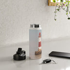 Beachy head lighthouse at Seven Sisters in the UK - coastal heritage - summer travel photography Water Bottle Gallery Image 4