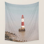Beachy head lighthouse at Seven Sisters in the UK - coastal heritage - summer travel photography Wall Tapestry Gallery Image 4