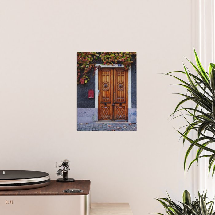 Oak Door in Burgundy, France - French Architecture and Travel Photography  Poster Gallery Image 2