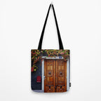 Oak Door in Burgundy, France - French Architecture and Travel Photography  Tote Bag Gallery Image 2
