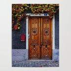 Oak Door in Burgundy, France - French Architecture and Travel Photography  Poster Gallery Image 4