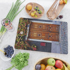 Oak Door in Burgundy, France - French Architecture and Travel Photography  Cutting Board Gallery Image 2