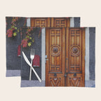 Oak Door in Burgundy, France - French Architecture and Travel Photography  Placemat Gallery Image 1