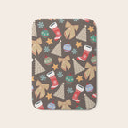 Cute Christmas Brown Bath Mat Gallery Image 1