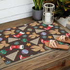 Cute Christmas Brown Outdoor Rug Gallery Image 2