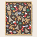 Cute Christmas Brown Serving Tray Gallery Image 1