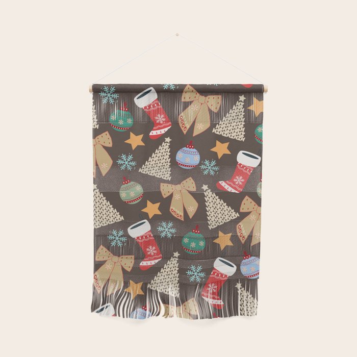 Cute Christmas Brown Wall Hanging Gallery Image 1